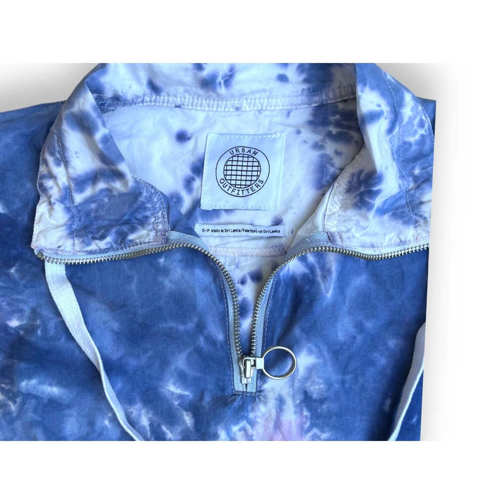 UO Cristal Anorak Tie Dye Cinched Drawstring Pullover Windbreaker - Picture 12 of 13